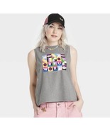 Take Pride Women&#39;s What A Colorful World Tank Top XL - Heather Gray NWT - £6.56 GBP