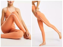 Nike Yoga Luxe High Rise Leggings Women Extra Small 7/8 Length Orange Infinalon - £70.26 GBP