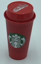 Starbucks Red Reusable Plastic Coffee Cup with Lid and Spout 16 oz - £9.84 GBP
