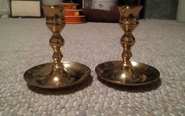 Vintage Brass Candlesticks Candle Holders Sticks 4&quot; Tall - $19.99