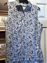 NWT PUMA Black & White Mariposa Butterfly Sleeveless Polo Golf Shirt - L XL XXL image 2