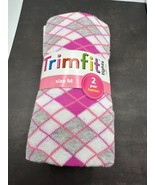 Trimfit 2-Pair Fashion Tights – M (7-10) – Pink/Gray Argyle, Solid Pink ... - $128.30 MXN