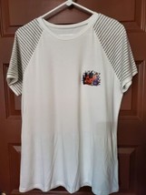 Womens Halloween T-shirt Size XL Black Cat Pocket Decl Pumpkin - $11.88