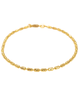 22ct Yellow Gold High Polished Diamond Cut Beaded Link Bracelet 7 Inches - $651.90
