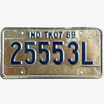 1989 United States Indiana Base Truck License Plate 25553L - $225.96 MXN