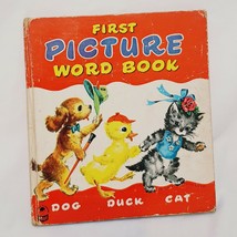 First Picture Word Book 1950 Vintage Children Frances E. and F. Dorothy Wood  - £14.98 GBP