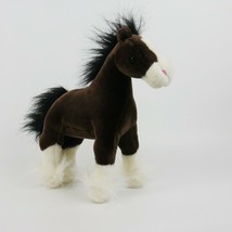 GUND Brown and White 10 inch Realistic Clydesdale Horse Plush Toy Dale 042984 - £12.37 GBP