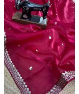 Banglori Silk Saree, Jimmy Choo Silk With Sequence Embroidery Design Work - $85.00