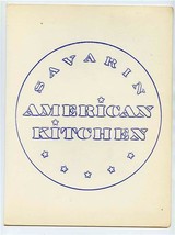 Dulles Airport Savarin American Kitchen Restaurant Menu Chantilly Virginia 1960s - £36.22 GBP