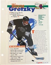 1994 Sports Heroes Feats Facts Sheet Wayne Gretzky - £0.80 GBP