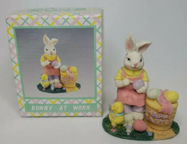 Vintage World Bazaars Bunny at Work Mrs Bunny Painting Eggs  New in Box U77/11 - £8.01 GBP