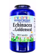 200 Capsules Echinacea + Goldenseal Root 900mg Immune Cleanse Support Co... - £14.31 GBP