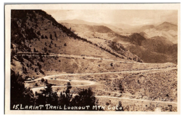 Lariat Trail Lookout Mountain Colorado w Switchbacks RPPC Postcard - £7.74 GBP