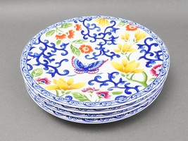 Ralph Lauren Indonesia Mandarin Blue Butterfly 9&quot; Luncheon Salad Plates ... - £192.30 GBP