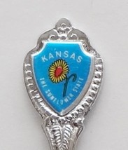 Collector Souvenir Spoon USA Kansas The Sunflower State Emblem - £2.39 GBP