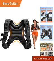 Ergonomic Weighted Vest for Men &amp; Women - 12lb Fixed Weight, Reflective ... - $44.50