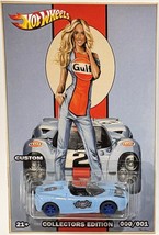 TESLA ROADSTER Custom Hot Wheels Gulf Racing Series Car w/ Real Riders * - £72.22 GBP