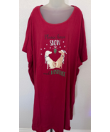 Dreams &amp; Co Christmas Please Have Snow Dog Nightgown Women&#39;s Size 5x/6x NEW - $34.65 CAD