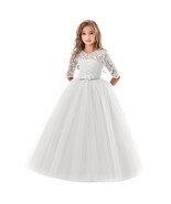 Girls Lace Long Prom Gowns Bridesmaid Kids Dresses For Girls Teens Girl ... - $875.62 MXN