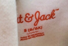 Cat & Jack Girl's Small (6/6X) Printed Zip-up Fleece Hoodie Sand Hearts image 3