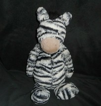 13&quot; Jellycat Bashful Merryday Floppy Black White Zebra Stuffed Animal Plush Toy - £26.49 GBP