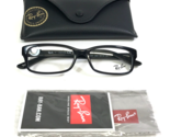 Ray-Ban Eyeglasses Frames RB5187 2000 Polished Black Rectangular 52-18-140 - £77.86 GBP