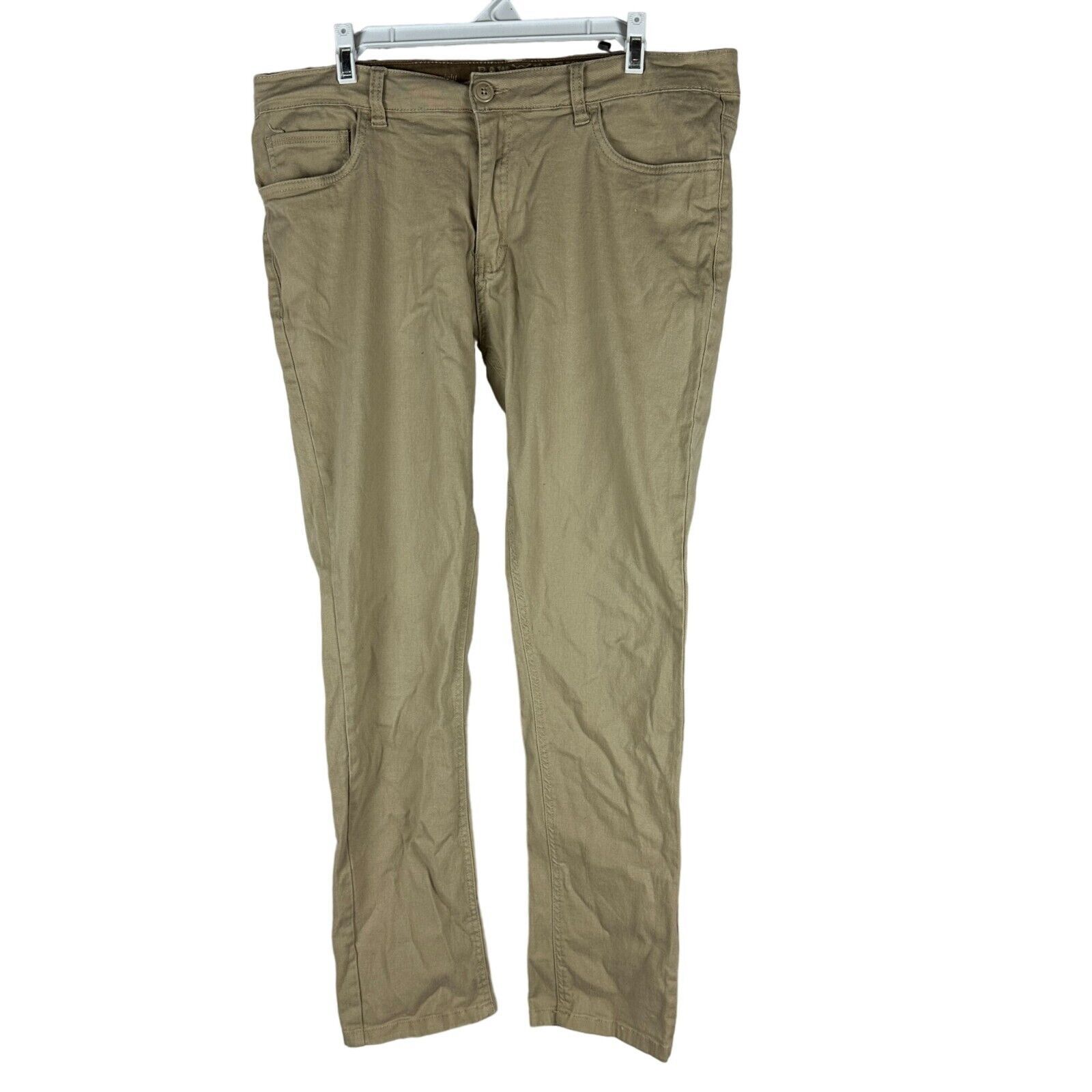 Raw Yarn Industries Men&#39;s Khaki Slim/Straight Stretch Twill Pants Size 36 - $23.03