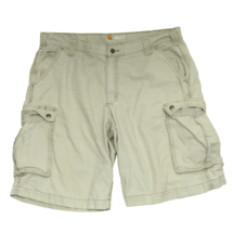 Carhartt Force Cargo Shorts Mens 40 Beige Khaki Relaxed Fit - $14.65