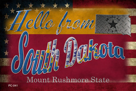 Hello From South Dakota Novelty Metal Postcard - $15.95