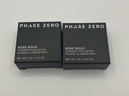 Phase Zero ROSE GOLD Powder Highlighter - 2 Travel Deluxe Sizes - $278.07 MXN