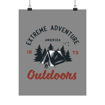 Matte Vertical Poster with &quot;Extreme Adventure America Outdoors&quot; Nature S... - $14.42+