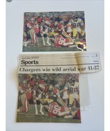 SD Charger Chuck Muncie Tackled by 49ers NFL CMYK Newspaper Photo Print ... - €17,28 EUR