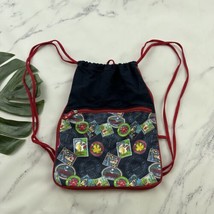 No Boundaries Vintage Y2k Drawstring Backpack Blue Red Hawaii Tropical Bag - $561.02 MXN
