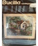 Bucilla Needlepoint Shepherd’s Cottage Vintage Country Garden Scen 16x12... - £31.59 GBP
