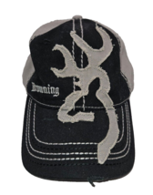 VTG Browning cap hat Firearms BUCKMARK distressed black grey hunting buc... - £8.40 GBP