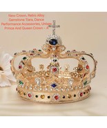 New Crown, Retro Alloy Gemstone Tiara, Dance Performance Accessories, Un... - $80.91 CAD