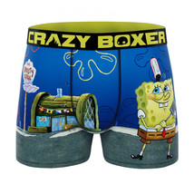 SpongeBob SquarePants The Krusty Krab Men&#39;s Crazy Boxer Briefs Shorts Mu... - £15.97 GBP