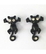 Black Cat Stud Earrings  Black  Earrings For Women - $180.68 MXN