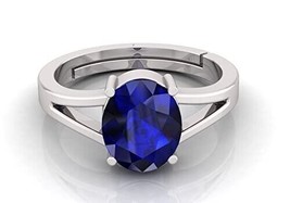 13.25 Ratti Natural Certified Neelam Blue Sapphire Gemstone Adjustable Ring For - £26.98 GBP
