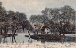 Chicago Il~Pretty Spot In The Lagoon At Garfield PARK~1908 Tint Photo Postcard - £6.85 GBP