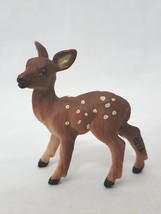 Vintage Safari Ltd Deer Doe Fawn 1998 3" Tall Pvc Rubber Animal Figure Toy - $2.95