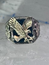 Black Hills Gold Ring Eagle leaves band size 8.75 sterling silver women men - $3,662.03 MXN