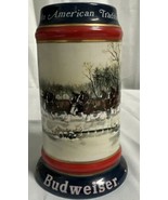 Budweiser Holiday Stein Beer Mug Christmas 1990 An American Tradition - $12.00