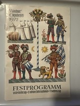 Vintage 1975 German Oktoberfest Program Original Festival Program In GERMAN - $238.63 MXN