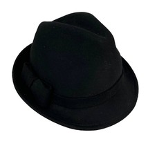 August Bow Classic Fedora Black 100% Wool O/S Womens Hat New  - £22.53 GBP