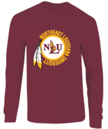 NLU Northeast Louisiana University Maroon Throwback Long Sleeve T-Shirt - £20.53 GBP