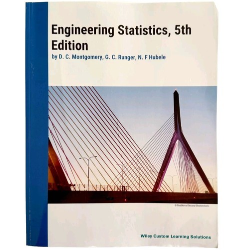 Engineering Statistics Textbook 2022 PB 5th Edition Wiley Custom Learning SSbks Item image 2