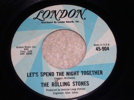The Rollin Stones Let&#39;s Spend The Night Together 45 Rpm Record London Label - £12.57 GBP