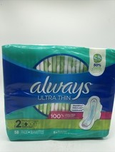 Always Ultra Thin Pads Flexi Wings Sz 2 Long Super  58 Pads - $150.86 MXN