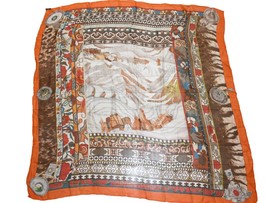 Hermes Shawl La Femme aux Semelles de Vent 140 cm Chiffon Silk mousseline scarf - £1,052.67 GBP